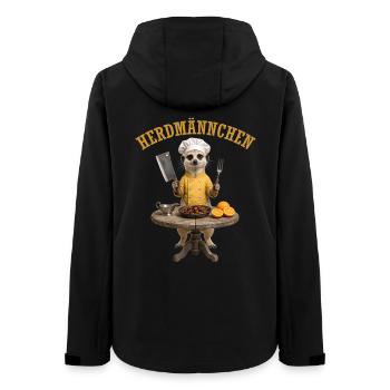 Ein lustiges Herdmännchen Koch Erdmännchen - Frauen Recycelte Softshelljacke von Stanley/Stella - Schwarz - Hinten - AI Model Female 172 light (172cm)