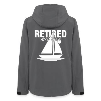 Finally pension free - Women’s Recycled Softshell Jacket by Stanley/Stella - anthracite - Back - AI Model Female 172 light (172cm)