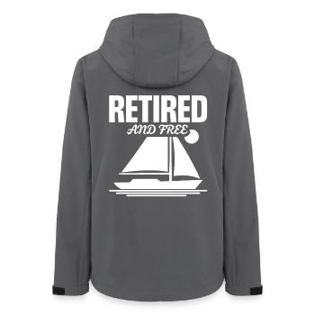 Rentner Segelboot - Frauen Recycelte Softshelljacke von Stanley/Stella - Anthrazit - Hinten - AI Model Female 172 light (172cm)