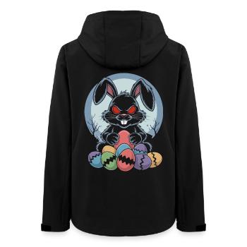 Frohe Ostern Süßer Osterhase Eiersuche Ostereier - Frauen Recycelte Softshelljacke von Stanley/Stella - Schwarz - Hinten - AI Model Female 172 light (172cm)