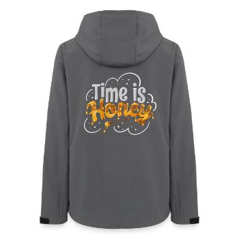 Time Is Honey  - Frauen Recycelte Softshelljacke von Stanley/Stella - Anthrazit - Hinten - AI Model Female 172 light (172cm)