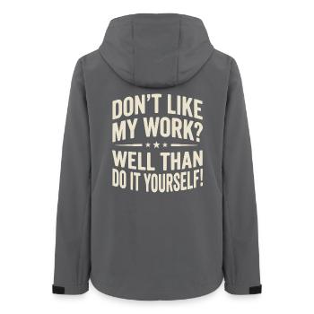 Don't like my Work? Well than do it yourself! - Women’s Recycled Softshell Jacket by Stanley/Stella - anthracite - Back - AI Model Female 172 light (172cm)