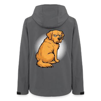 Golden Retriever Goldie Goldiebesitzer Goldies - Frauen Recycelte Softshelljacke von Stanley/Stella - Anthrazit - Hinten - AI Model Female 172 light (172cm)