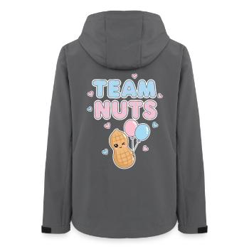 Geschlechterenthüllung Team Nuts Babyparty Team Jungenteam - Frauen Recycelte Softshelljacke von Stanley/Stella - Anthrazit - Hinten - AI Model Female 172 light (172cm)