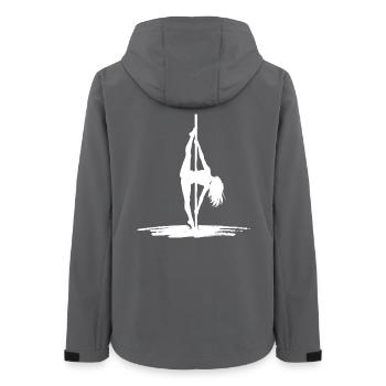 Sexy Pole Dance Silhouette – Athletic & Elegant - Women’s Recycled Softshell Jacket by Stanley/Stella - anthracite - Back - AI Model Female 172 light (172cm)