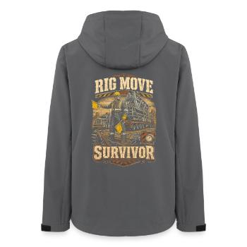 Bohrinsel Ölplattformarbeiter Rig Move Survivor - Frauen Recycelte Softshelljacke von Stanley/Stella - Anthrazit - Hinten - AI Model Female 172 light (172cm)