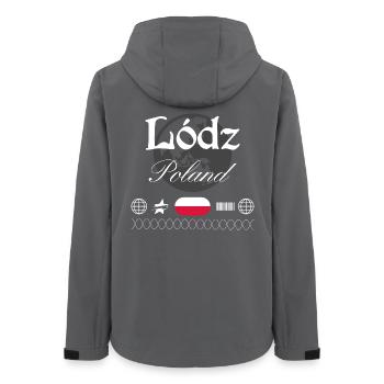 Łódź Polen Streetwear Reise Souvenir - Frauen Recycelte Softshelljacke von Stanley/Stella - Anthrazit - Hinten - AI Model Female 172 light (172cm)
