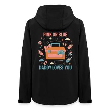 Révélation du genre : rose ou bleu Papa t’aime, bébé - Veste softshell femme recyclée Stanley/Stella - noir - Dos - AI Model Female 172 light (172cm)