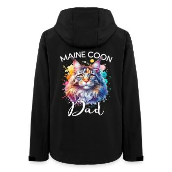 Maine Coon Papa - Frauen Recycelte Softshelljacke von Stanley/Stella - Schwarz - Hinten - AI Model Female 172 light (172cm)