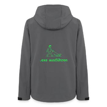 Exe ausführen Informatic Programming Geschenk - Frauen Recycelte Softshelljacke von Stanley/Stella - Anthrazit - Hinten - AI Model Female 172 light (172cm)