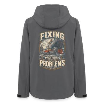 Tugboats Tugboats - Women’s Recycled Softshell Jacket by Stanley/Stella - anthracite - Back - AI Model Female 172 light (172cm)