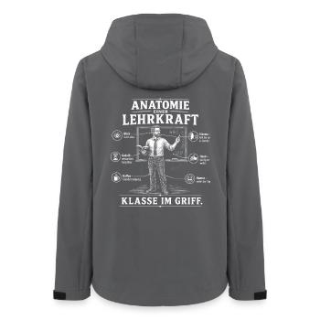 Lehrer Anatomie Klasse im Griff Shirt - Frauen Recycelte Softshelljacke von Stanley/Stella - Anthrazit - Hinten - AI Model Female 172 light (172cm)