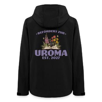 Befördert Zur Uroma 2027 Schwangerschaft Geschenk - Frauen Recycelte Softshelljacke von Stanley/Stella - Schwarz - Hinten - AI Model Female 172 light (172cm)