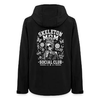 Skeleton Mom Social Club Retro Kaffee Club Mutter - Frauen Recycelte Softshelljacke von Stanley/Stella - Schwarz - Hinten - AI Model Female 172 light (172cm)