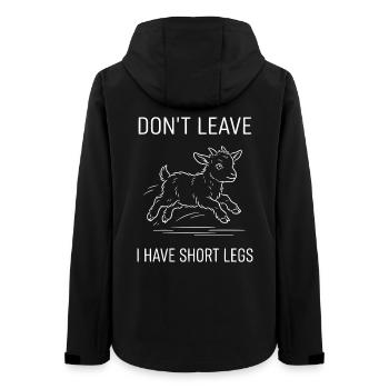 Ziege Kurze Beine Lustiger Spruch - Frauen Recycelte Softshelljacke von Stanley/Stella - Schwarz - Hinten - AI Model Female 172 light (172cm)