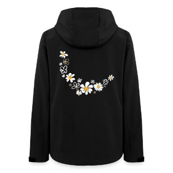 Blumengirlande - Frauen Recycelte Softshelljacke von Stanley/Stella - Schwarz - Hinten - AI Model Female 172 light (172cm)