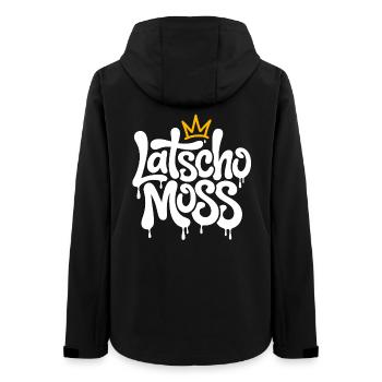 Latscho Moss Graffiti Krone - Frauen Recycelte Softshelljacke von Stanley/Stella - Schwarz - Hinten - AI Model Female 172 light (172cm)