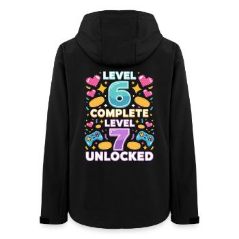 Level 6 Komplett Level 7 Freigeschaltet - Frauen Recycelte Softshelljacke von Stanley/Stella - Schwarz - Hinten - AI Model Female 172 light (172cm)