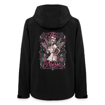 Das Nurse Card Fairycore-Skelett - Frauen Recycelte Softshelljacke von Stanley/Stella - Schwarz - Hinten - AI Model Female 172 light (172cm)