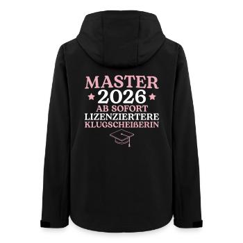 Masterprüfung 2026 Studentin Studium Abschluss - Frauen Recycelte Softshelljacke von Stanley/Stella - Schwarz - Hinten - AI Model Female 172 light (172cm)