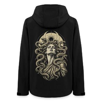 Medusa Schlangen Gorgone Gothic Mythologie - Frauen Recycelte Softshelljacke von Stanley/Stella - Schwarz - Hinten - AI Model Female 172 light (172cm)