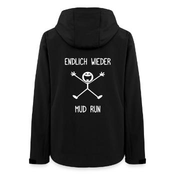Endlich wieder Mud Run Schlammlauf Muddy Race - Frauen Recycelte Softshelljacke von Stanley/Stella - Schwarz - Hinten - AI Model Female 172 light (172cm)