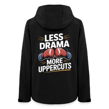 Less Drama More Uppercuts Gloves Boxing Gloves - Frauen Recycelte Softshelljacke von Stanley/Stella - Schwarz - Hinten - AI Model Female 172 light (172cm)