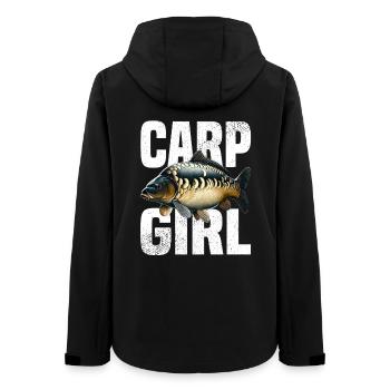 Carp Girl - Frauen Recycelte Softshelljacke von Stanley/Stella - Schwarz - Hinten - AI Model Female 172 light (172cm)