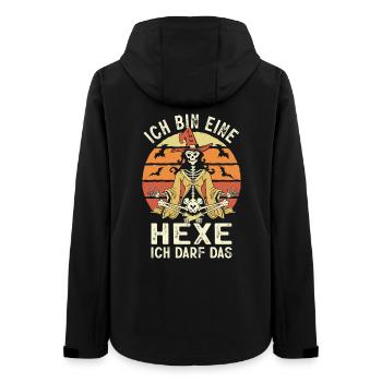 Ich Bin Eine Hexe Ich Darf Das Hexenkostüm Hexen - Frauen Recycelte Softshelljacke von Stanley/Stella - Schwarz - Hinten - AI Model Female 172 light (172cm)