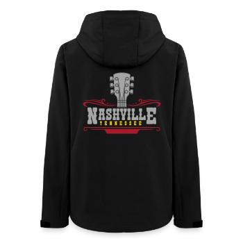 Nashville Tennessee Music | Colors changeable - Women’s Recycled Softshell Jacket by Stanley/Stella - black - Back - AI Model Female 172 light (172cm)