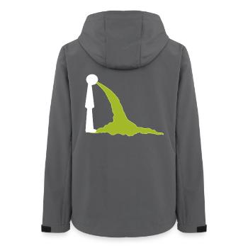 Trinkmotiv - Zum Kotzen - Eskalation und Absturz - Frauen Recycelte Softshelljacke von Stanley/Stella - Anthrazit - Hinten - AI Model Female 172 light (172cm)