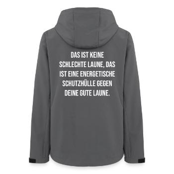 Energetic protective cover against a good mood - Women’s Recycled Softshell Jacket by Stanley/Stella - anthracite - Back - AI Model Female 172 light (172cm)