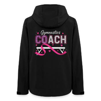 Gymnastik Coach Turnen Leopardenmuster - Frauen Recycelte Softshelljacke von Stanley/Stella - Schwarz - Hinten - AI Model Female 172 light (172cm)