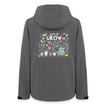 Laissez-le pousser des fleurs de jardin printanières - Veste softshell femme recyclée Stanley/Stella - charbon - Dos - AI Model Female 172 light (172cm)