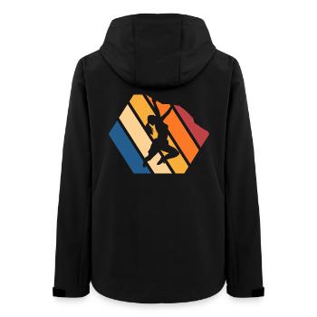 Dynamische Streetdance Silhouette - Frauen Recycelte Softshelljacke von Stanley/Stella - Schwarz - Hinten - AI Model Female 172 light (172cm)