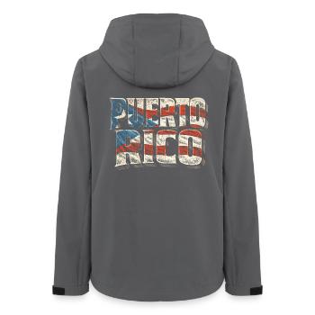 Puerto Rico Boricua - Frauen Recycelte Softshelljacke von Stanley/Stella - Anthrazit - Hinten - AI Model Female 172 light (172cm)