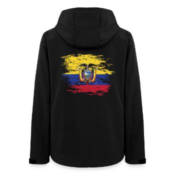 Ecuador Flagge used - Frauen Recycelte Softshelljacke von Stanley/Stella - Schwarz - Hinten - AI Model Female 172 light (172cm)