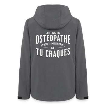 Ich bin Osteopath - Frauen Recycelte Softshelljacke von Stanley/Stella - Anthrazit - Hinten - AI Model Female 172 light (172cm)