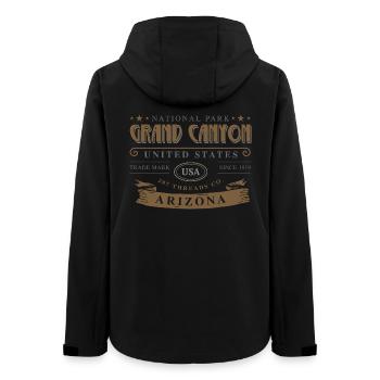 National Park Grand Canyon US Arizona - Women’s Recycled Softshell Jacket by Stanley/Stella - black - Back - AI Model Female 172 light (172cm)