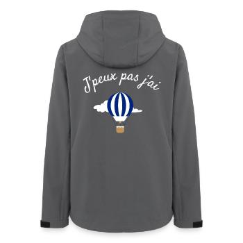 Je peux pas jai Montgolfière - Veste softshell femme recyclée Stanley/Stella - charbon - Dos - AI Model Female 172 light (172cm)