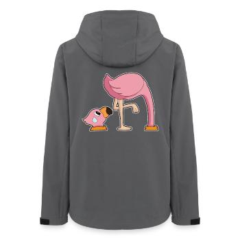 Trou de flamant rose dans le sol - Veste softshell femme recyclée Stanley/Stella - charbon - Dos - AI Model Female 172 light (172cm)