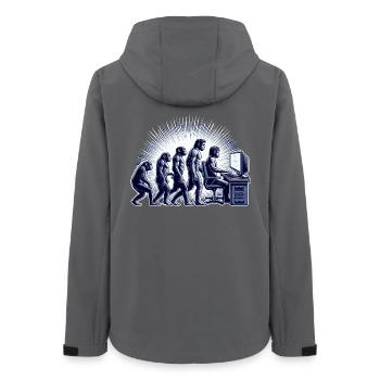 GAMING EVOLUTION - Frauen Recycelte Softshelljacke von Stanley/Stella - Anthrazit - Hinten - AI Model Female 172 light (172cm)