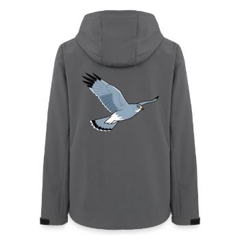 Poule Busard Circus Cyaneus Oiseau de proie - Veste softshell femme recyclée Stanley/Stella - charbon - Dos - AI Model Female 172 light (172cm)