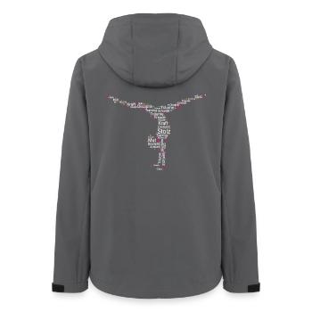 Gymnastics Gift for Gymnast - Funny - Women’s Recycled Softshell Jacket by Stanley/Stella - anthracite - Back - AI Model Female 172 light (172cm)