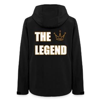 THE LEGEND – Bold Iconic Statement Design - Women’s Recycled Softshell Jacket by Stanley/Stella - black - Back - AI Model Female 172 light (172cm)