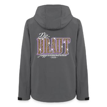 Bride - Bachelorette Party 2026 Bachelorette Party Women - Women’s Recycled Softshell Jacket by Stanley/Stella - anthracite - Back - AI Model Female 172 light (172cm)