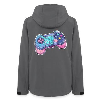 Game Controller Graphics - Women’s Recycled Softshell Jacket by Stanley/Stella - anthracite - Back - AI Model Female 172 light (172cm)