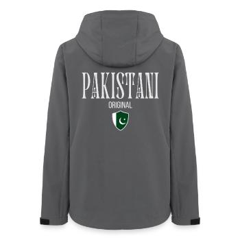 Original from Pakistan, I love Pakistan - Women’s Recycled Softshell Jacket by Stanley/Stella - anthracite - Back - AI Model Female 172 light (172cm)