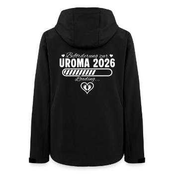 Uroma 2026 Familie Schwangerschaft verkünden - Frauen Recycelte Softshelljacke von Stanley/Stella - Schwarz - Hinten - AI Model Female 172 light (172cm)