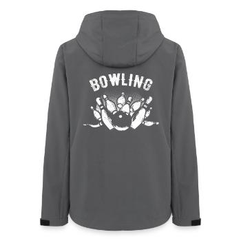 Bowling - Women’s Recycled Softshell Jacket by Stanley/Stella - anthracite - Back - AI Model Female 172 light (172cm)